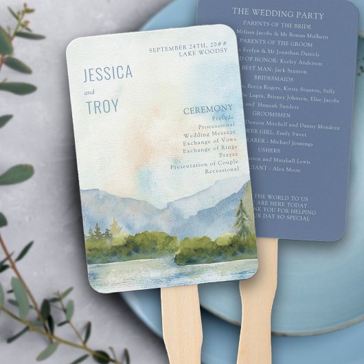 Programma Dusty Blue van de Waterverf van het berg Handwaaier