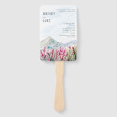 Programma Dusty Blue Waterverf Mountain Meadow Handwaaier (Voorkant)