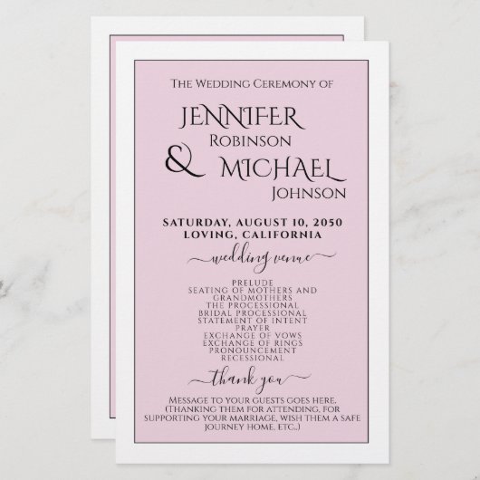 Programma | Eenvoudig en modern (Voorkant / Achterkant)