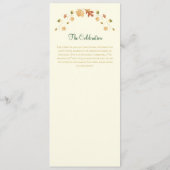 Programma Elegant Autumn Leaves Programmakaart (Achterkant)