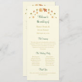 Programma Elegant Autumn Leaves Programmakaart (Voorkant / Achterkant)