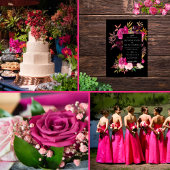 Programma Elegant Black Burgundy Pink Floral Lijst Handwaaier