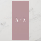 Programma - Elegant bloemroze, Bruiloft Programmakaart (Achterkant)