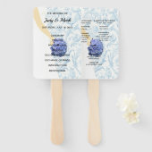 Programma Elegant Blue Wedding Gown Handwaaier (Voorkant en achterkant)