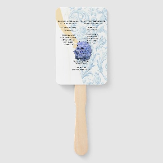 Programma Elegant Blue Wedding Gown Handwaaier (Achterkant)