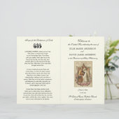 Programma Elegant Floral katholieke bruiloft (Staand voorkant)