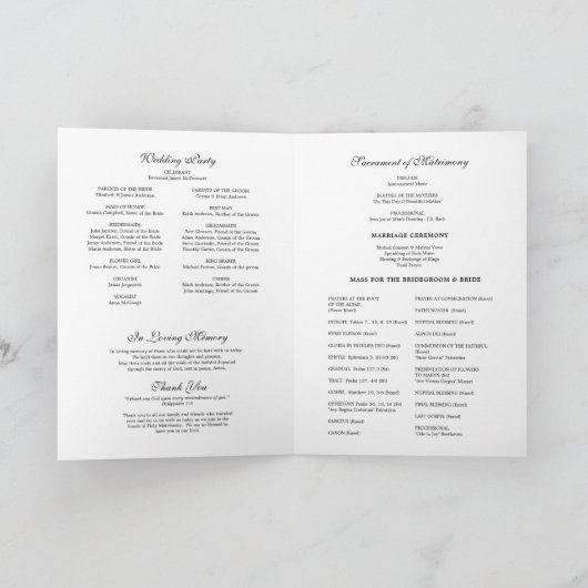 Programma Elegant katholieke bruiloft voor Latijns (Binnen)