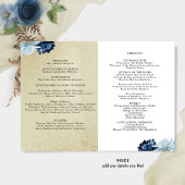 Programma Elegant Quinceañera Blue en Gold Floral