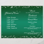 Programma Emerald Green Quinceanera (Achterkant)