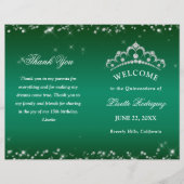 Programma Emerald Green Quinceanera (Voorkant)