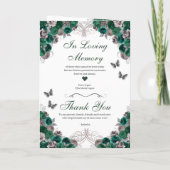 Programma Emerald Green Silver Butterfly Quinceane (Achterkant)