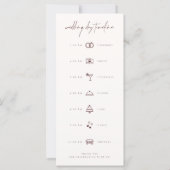 Programma en tijdlijn voor evenementen tijdens het (Achterkant)