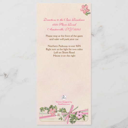 programma Floral Baptismal 5/5 Programmakaart (Achterkant)