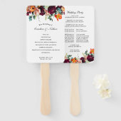 programma Floral Wedding Herfst, vers Handwaaier (Voorkant en achterkant)