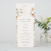 programma Floral Wedding programma Blush Meadow Wa (Staand voorkant)