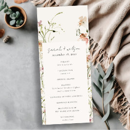 programma Floral Wedding programma Blush Meadow Wa