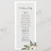 Programma Floral Wedding Sprigs Programmakaart (Achterkant)