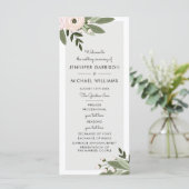 Programma Floral Wedding Sprigs Programmakaart (Staand voorkant)