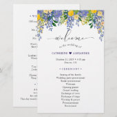 Programma Floral Wedding Wisteria Waterverf (Voorkant / Achterkant)