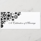  programma Florals Black Wedding Programmakaart (Voorkant)
