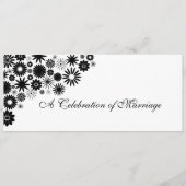  programma Florals Black Wedding Programmakaart (Voorkant)