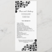 programma Florals Black Wedding Programmakaart (Achterkant)