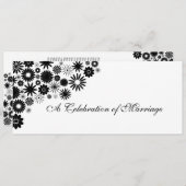 programma Florals Black Wedding Programmakaart (Voorkant / Achterkant)