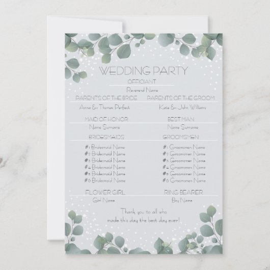 Programma Green Eucalyptus Simple Boho Floral (Achterkant)