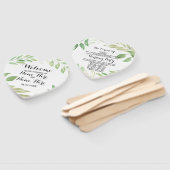 Programma Hand Fan Groen gebladerte verlaat bruilo Handwaaier (Niet-gemonteerd)