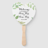 Programma Hand Fan Groen gebladerte verlaat bruilo Handwaaier (Voorkant)