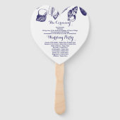 Programma Hand Fan Shells Strand Bruiloft Zee Handwaaier (Achterkant)