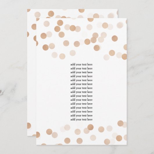 Programma Invoegen Nep Koper Folie Glitter Lichtje Programmakaart (Voorkant / Achterkant)