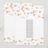 Programma Invoegen Nep koperfolie Glitter Lichtjes Programmakaart (Voorkant / Achterkant)