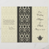 Programma Ivory and Black Damask Wedding (Voorkant)