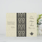 Programma Ivory and Black Damask Wedding (Staand voorkant)