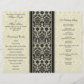 Programma Ivory and Black Damask Wedding (Achterkant)