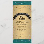 Programma Jewel Confetti Verjaardagsfeest Programmakaart (Voorkant)