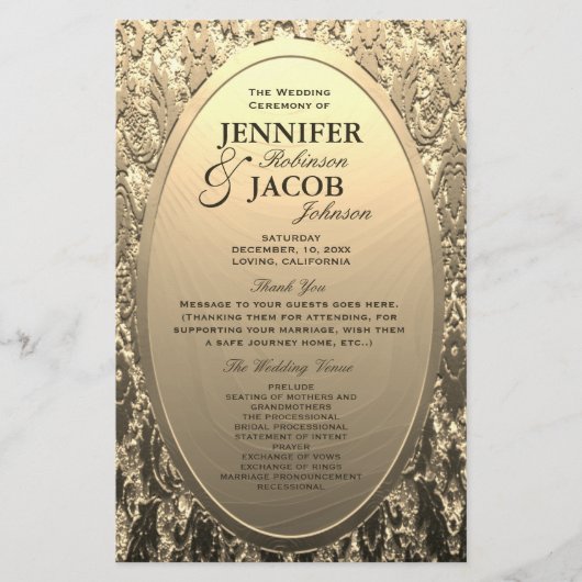 Programma | Metallic Etched Gold look (Voorkant)