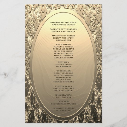 Programma | Metallic Etched Gold look (Achterkant)