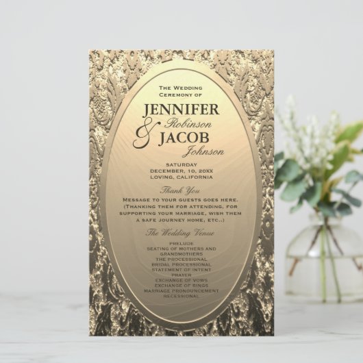 Programma | Metallic Etched Gold look (Staand voorkant)