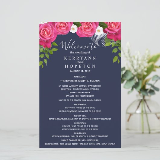 Programma Midnight Blue en Pink Rose (Staand voorkant)