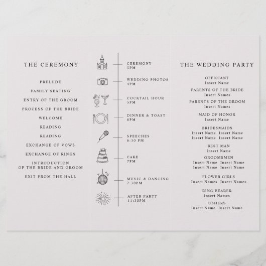 Programma Minimalistische Tijdslijn voor een Moder Flyer (Achterkant)