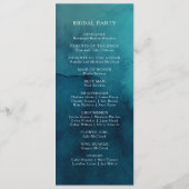 Programma Moody Ocean Waterverf Wedding Programme Programmakaart (Achterkant)