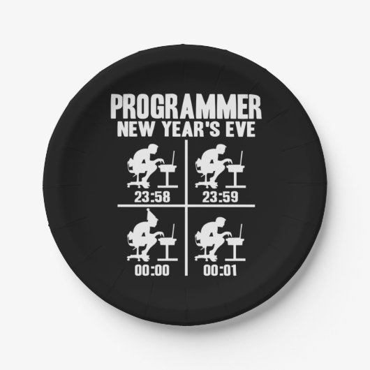 Programma nieuwjaarsprogramma papieren bordje (Voorkant)
