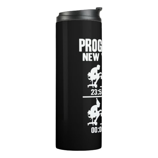 Programma nieuwjaarsprogramma thermosbeker (Gedraaid links)