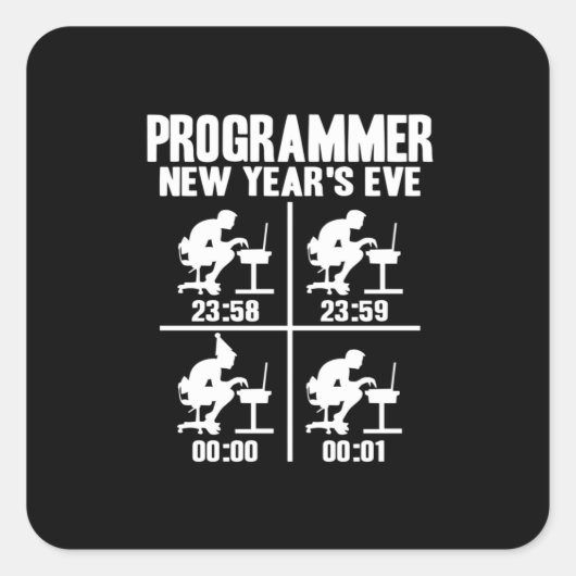 Programma nieuwjaarsprogramma vierkante sticker (Voorkant)