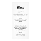 Programma party diner menu wit zwart (Achterkant)