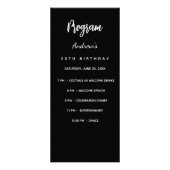 Programma party diner menu zwart wit (Voorkant)