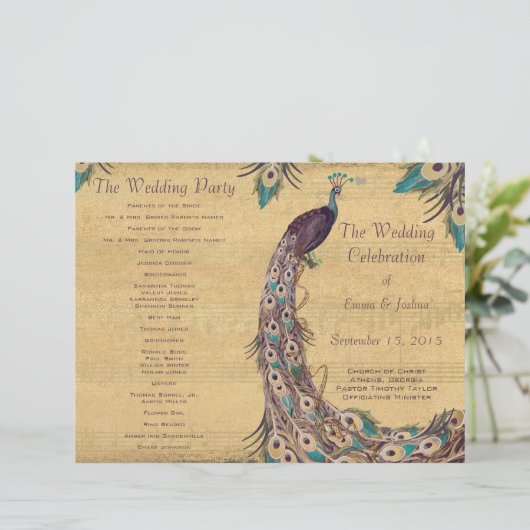  programma Peacock Eggplant Hoesje (Staand voorkant)