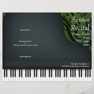 Programma Piano of Vocal Overweging Green Folded